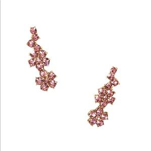 Kate Spade Pink Flower Ear Climbers